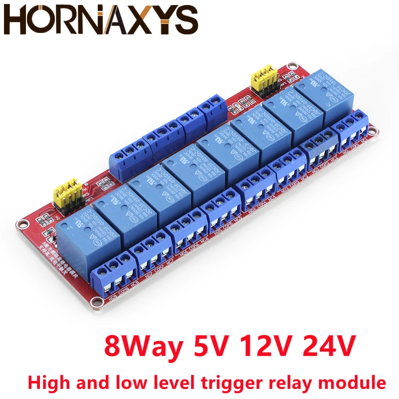 Плата релейного модуля 1 шт./8 каналов 5 В 12 24 экран со стандартным триггером