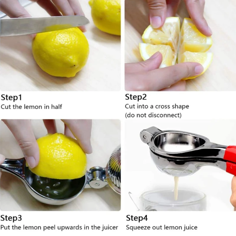 

2PCS Simple Sink Countertop Brush with Lemon Squeezer Juicer Citrus Lime Orange Manual Juicer Hand Squeezer