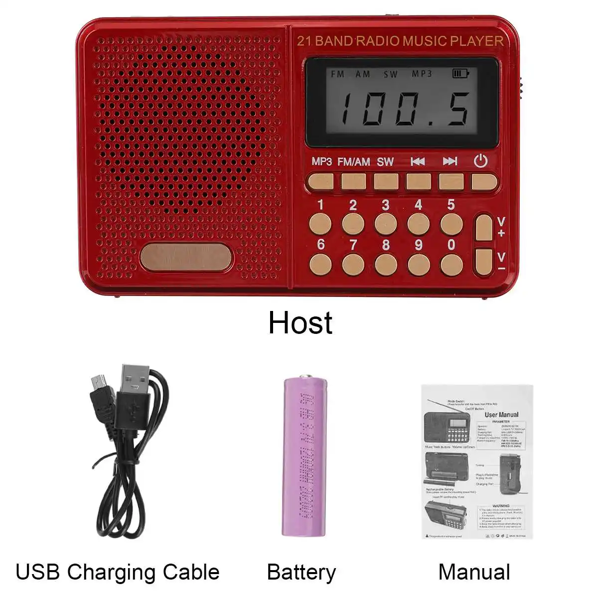 Портативный мини-цифровой радиоприемник динамик FM-радио USB TF MP3 телескопическая