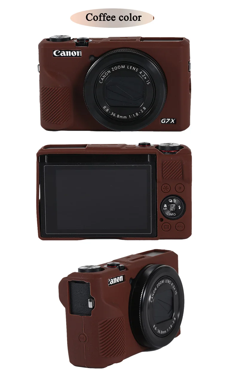 Красивая видеокамера для камеры Canon G7XII G7X II G7X mark 3 G7X III G5X II силиконовый чехол резиновый чехол для камеры защитный чехол