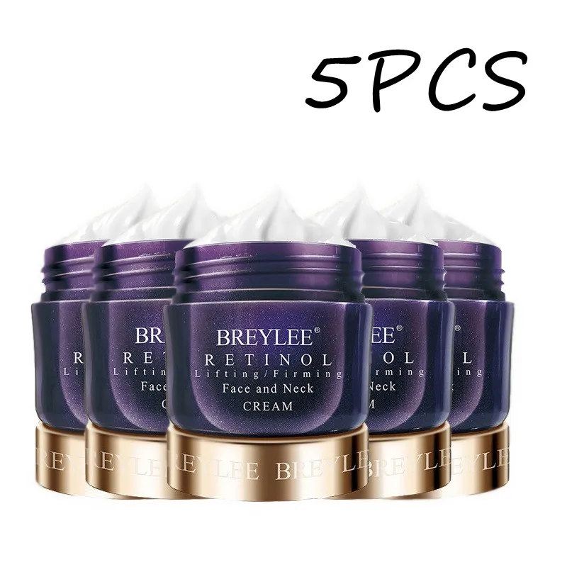 

BREYLEE Anti-Aging Retinol Firming Face Cream Removal Wrinkle Day Cream Whitening Brighten Skin Lighten Melanin Night Cream 5PCS