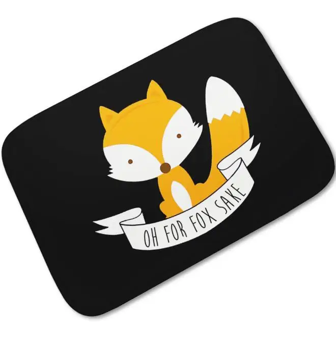 Модный резиновый дверной коврик из сакэ лисы Забавный Милый мультяшный домашний