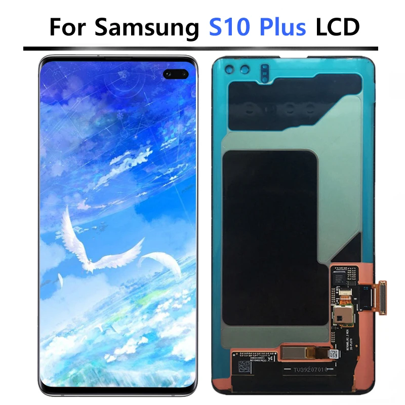 Оригинальный ЖК-дисплей с рамкой для SAMSUNG Galaxy S10 G9730 дисплей + Plus G9750 сенсорный