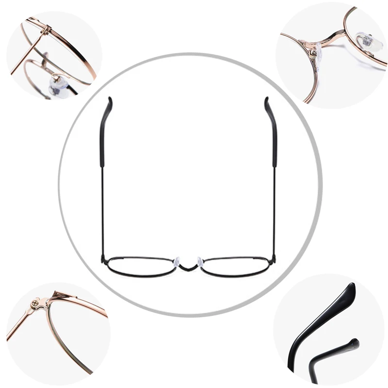 

Vintage Round Mirror Glasses For Women Men Simple All-match Pure Color Cute Cat Ear Glasses Wholesale Unisex Anti-blue Glasses