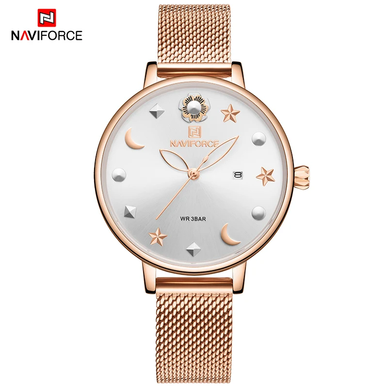 Женские часы NAVIFORCE Топ люксовый бренд женские модные повседневные Простые