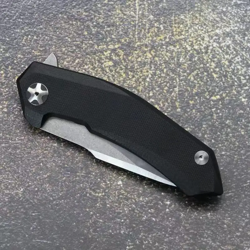

New Arrival Z0095 9Cr18MoV blade G10 handle folding knife camping hunting outdoor survival pocket knives EDC tool with LOGO