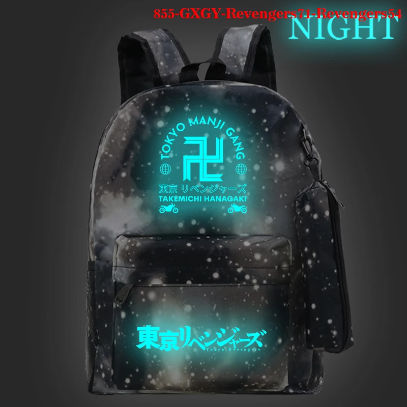

Tokyo Revengers Backpack Hip Hop Backpacks Book Bags Pencil Case Two Piece Anime Graphic Print Schoolbag Travelbag for Teenagers