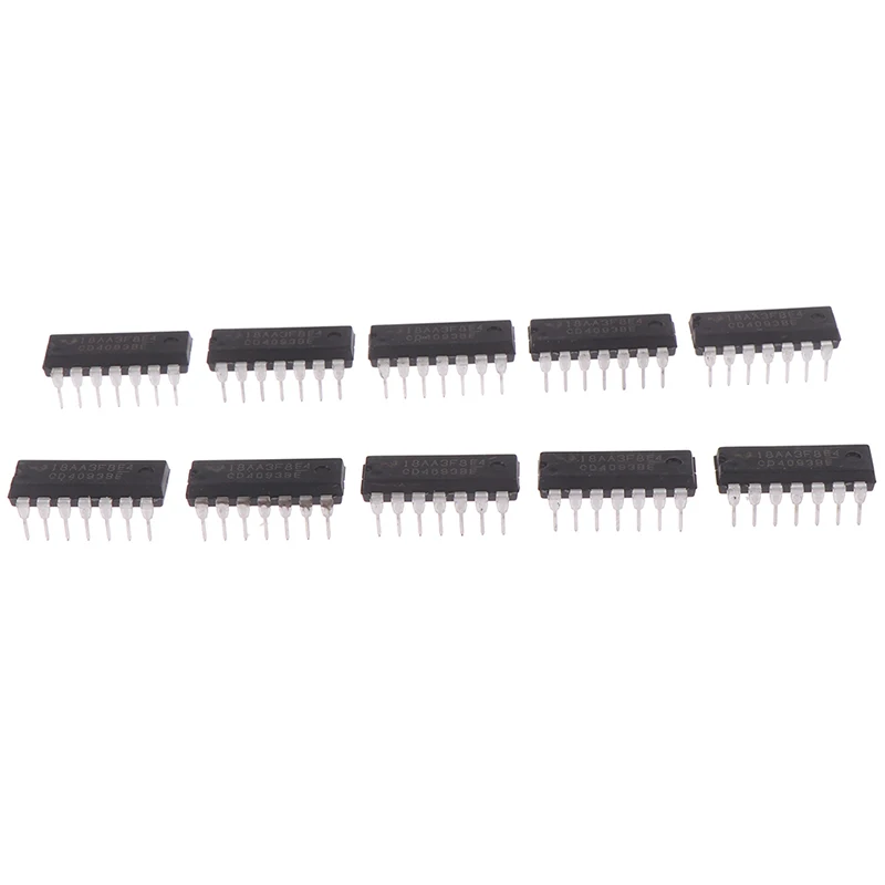 10 шт. CD4093BE DIP14 CD4093 DIP 4093 14 4093BE новое и оригинальное IC|Детали аксессуары для