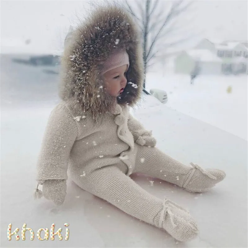 khaki Г. Одежда с капюшоном для новорожденных мальчиков зимняя теплая детская верхняя одежда, пальто куртка для младенцев хлопковая детская одежда, костюм - Цвет: khaki