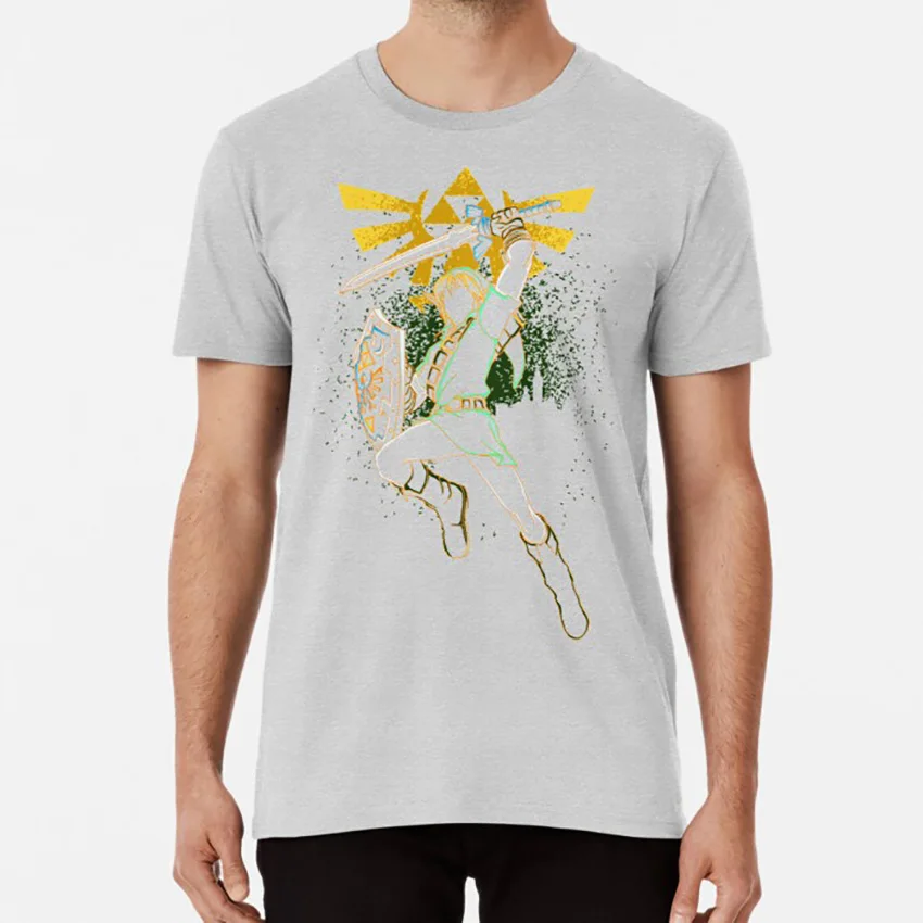 Футболка Shadow of brasy zelda link футболка с логотипом triforce hyrule gaming geek trending illustrator|Мужские