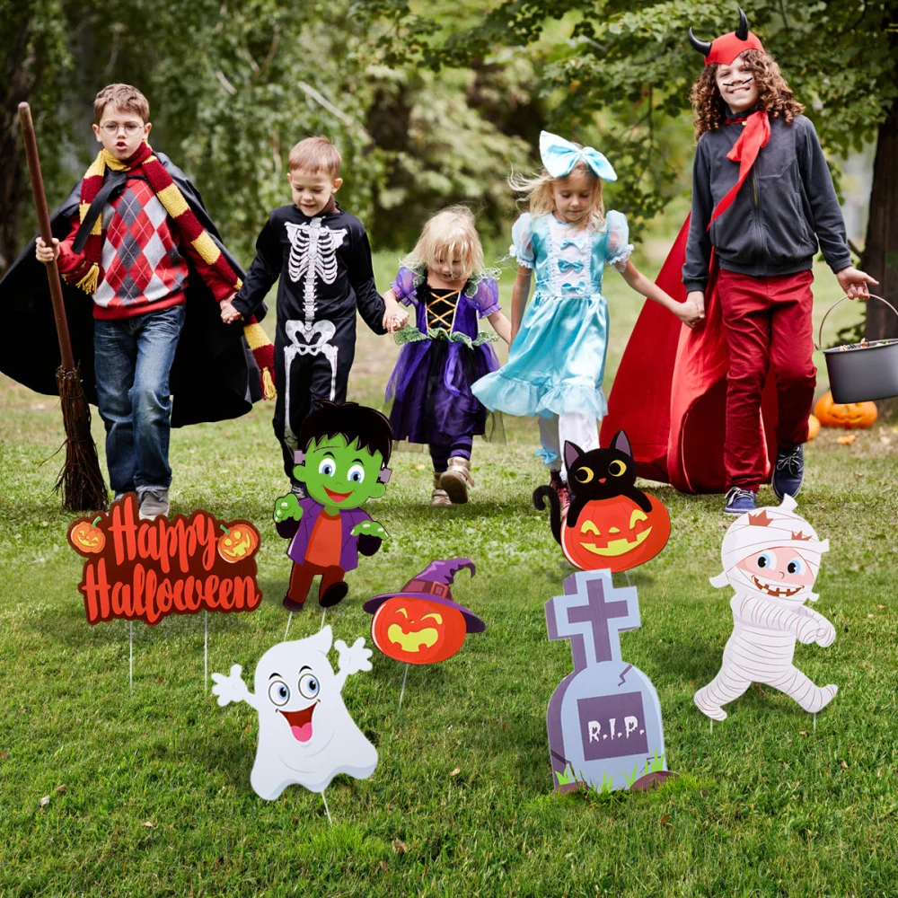 

Yardwe 7pcs Yard Signs Outdoor Lawn Decorations Happy Garden Scene Accessories