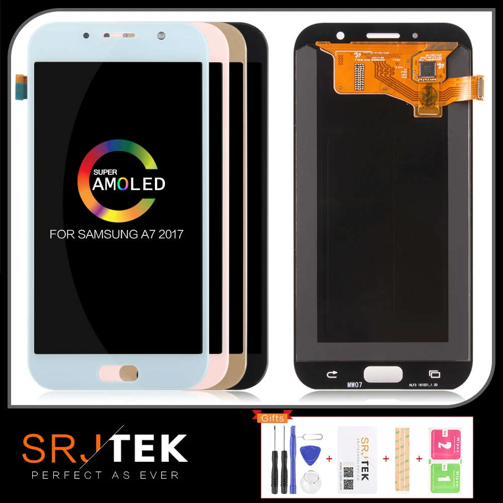 5,7 ''Супер AMOLED ЖК-дисплей для SAMSUNG Galaxy A7 ЖК-дисплей A720 A720F A720M A720Y сенсорный экран дигитайзер Замена