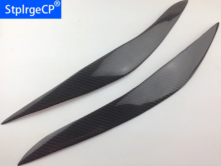 100% Настоящее углеродное волокно чехол для фары Брови Веки BMW F10 F11 M5 2010 2014|Наклейки