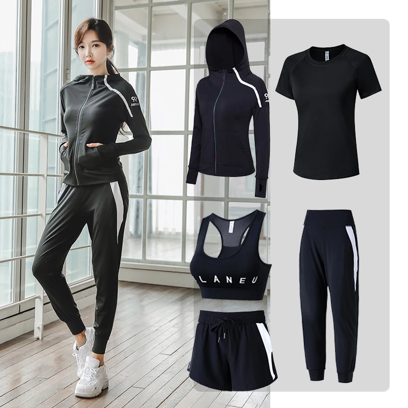 

New Women Sportwear Sport Bra T Shirts Shorts Jacket Pants Suit Breathable High Quality Fitness Gym Clothes XXL Workout Yoga Set