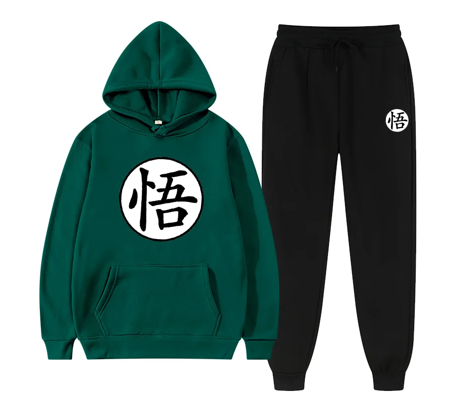 

Fashion animation men's hip hop Hooded Sweatshirt winter leisure jogging pants elastic waist pants men's sportswear