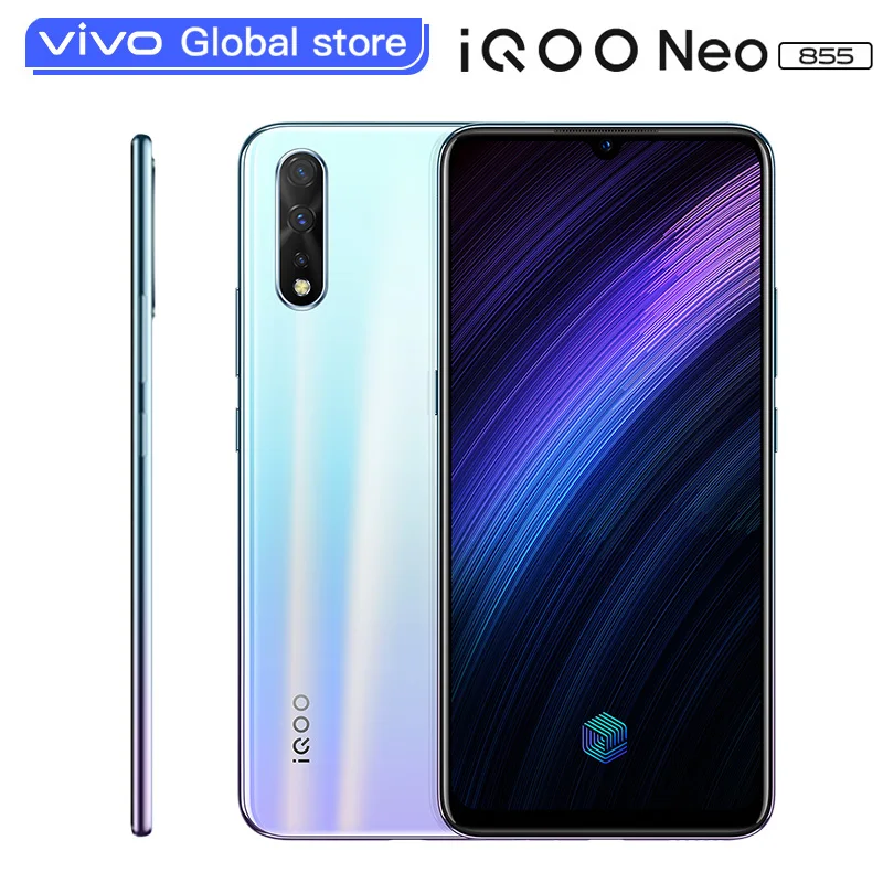 vivo iQOO Neo 855, смартфон, 6 ГБ, 64 ГБ, Восьмиядерный процессор Snapdragon 855, 4500 мА/ч, 33 Вт, зарядка, мобильный телефон на базе Android