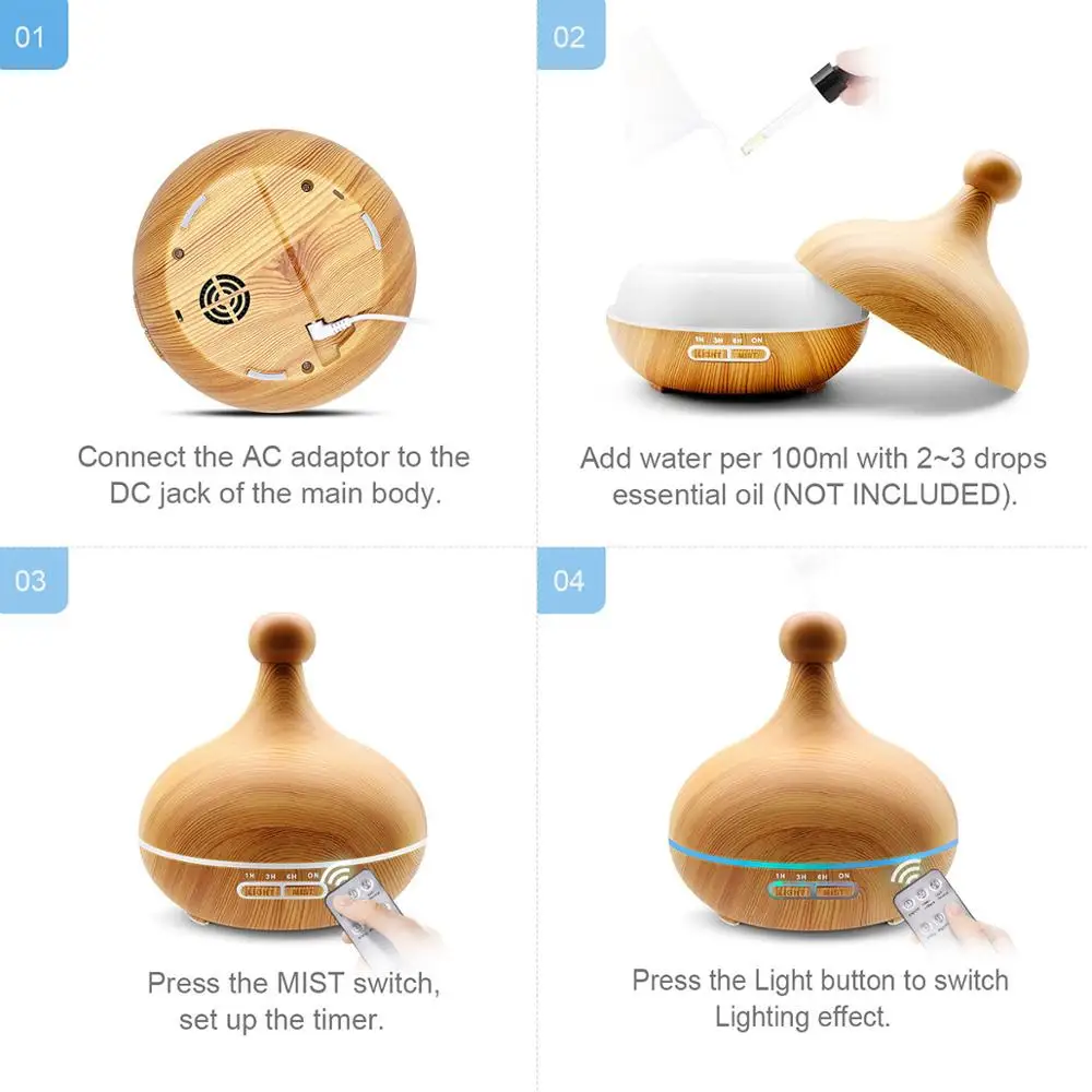 Ультразвуковой увлажнитель воздуха с аромадиффузором 400 мл|Увлажнители воздуха|