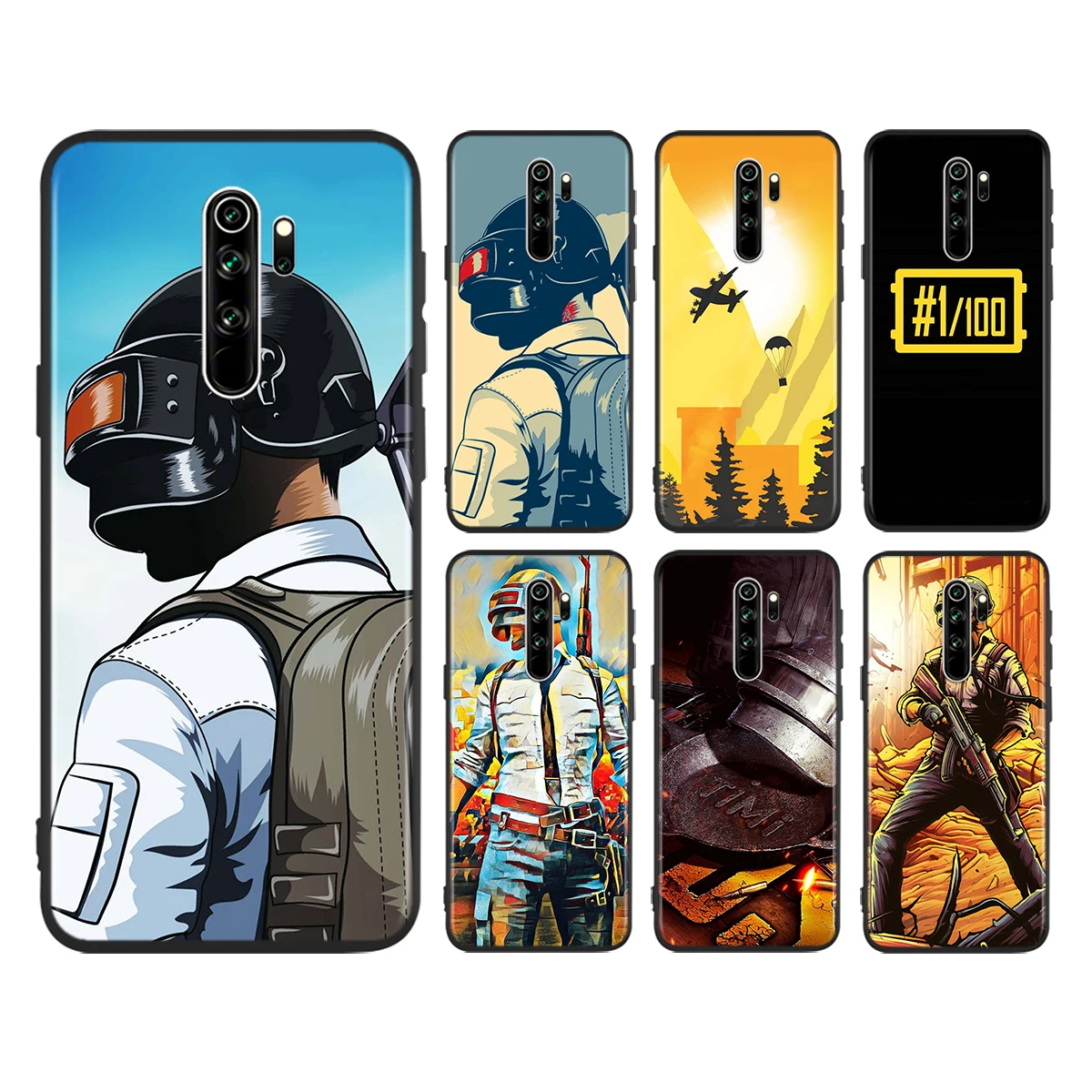 

Phone Case For Redmi 9i 9T 9A 9C 9 8A 8 GO 7 7A S2 Y2 6 6A 5 5A 4X Prime Pro Plus Game PUBG Black Soft Cover