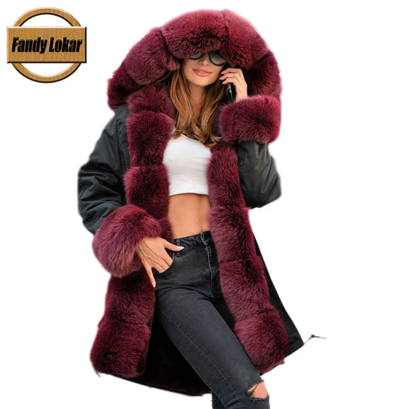 Парка женская из натурального меха кролика с отстегивающейся подкладкой|winter coats