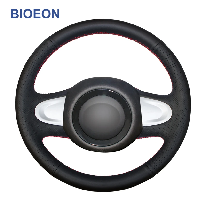 

Black PU Artificial Leather Steering Wheel Cover for Mini Coupe 2013 (2-Spoke)