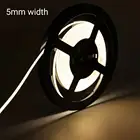 Светодиодная лента ZZEL ZYEL с монолитным блоком светодиодов, суперузкая LED полоска, 12 В24 В постоянного тока, ширина 5 мм, не оставляет пятен, 480 светодиодовметр, 9 Вт, холодный и теплый белый свет