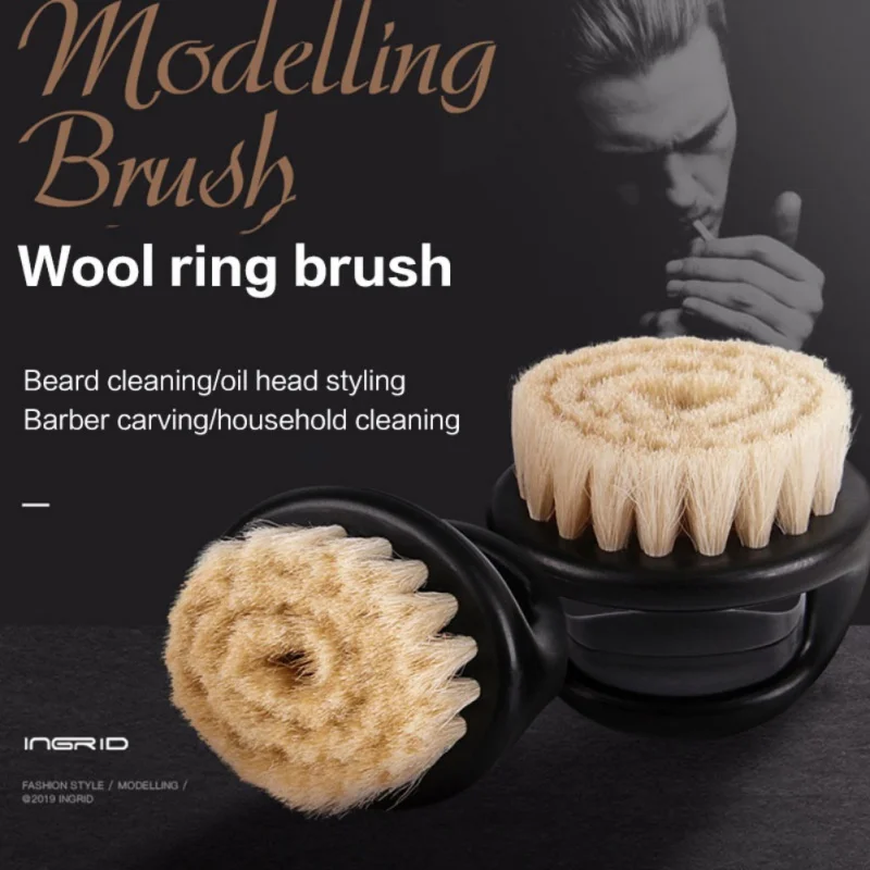 Ring Design Horse Bristle Men Shaving Brush 1Pcs Plastic Portable Barber Beard Brushes Salon Face Cleaning Razor | Красота и здоровье