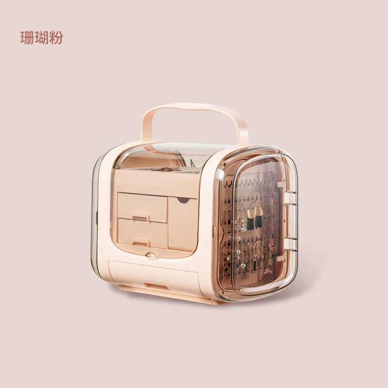 

Dust-proof Multi-layer Jewelry Box Portable Drawer Storage Box Large Capacity Earrings Ring Classification Household Storage