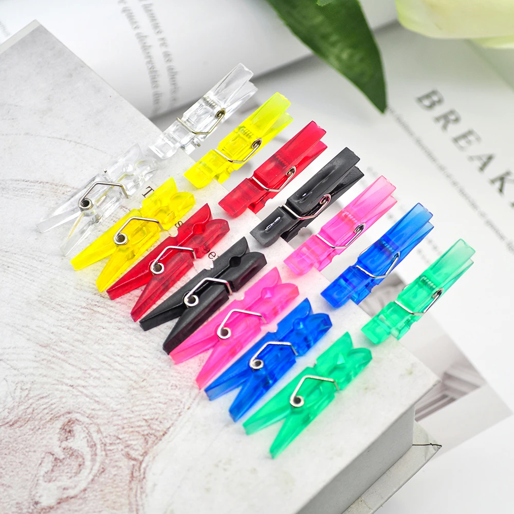 

New Mini Photo Clip 35mm Color Clip Paper Photo Clip DIY Clothespin Craft Decoration Clip Hook Clothespin Party Home Decoration