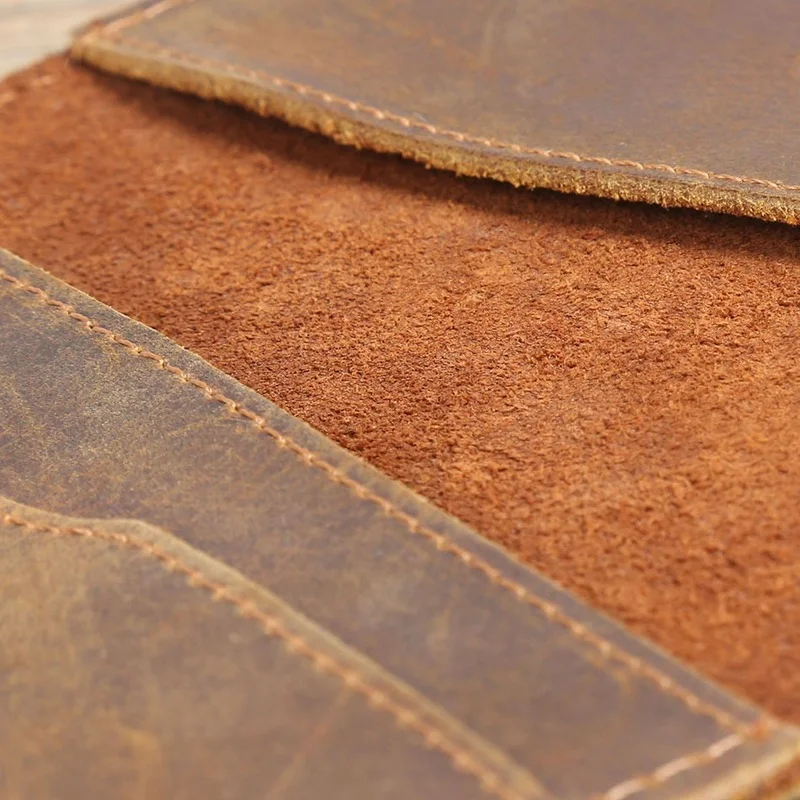 

Genuine Leather Passport Cover Men Wallet ID Credit Card Case Vintage Male Passport Holder for Men Slim Document Crazy Horse