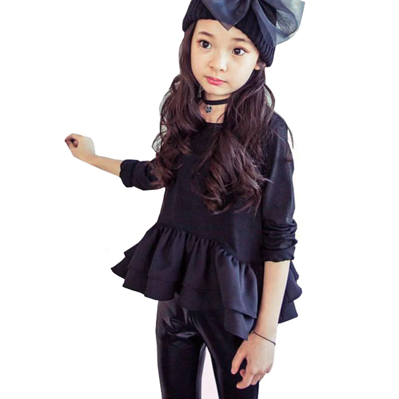 

Блузка детская хлопковая с длинным рукавом, на возраст 2-12 лет