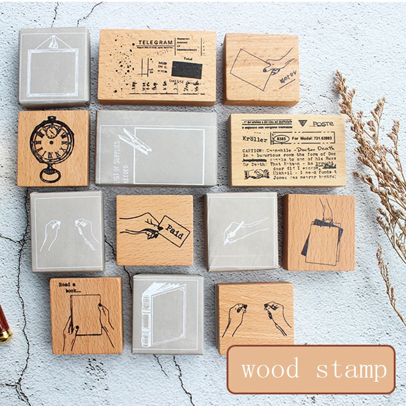 Штамп для декоративных часов деревянные и резиновые штампы скрапбукинга | Печати