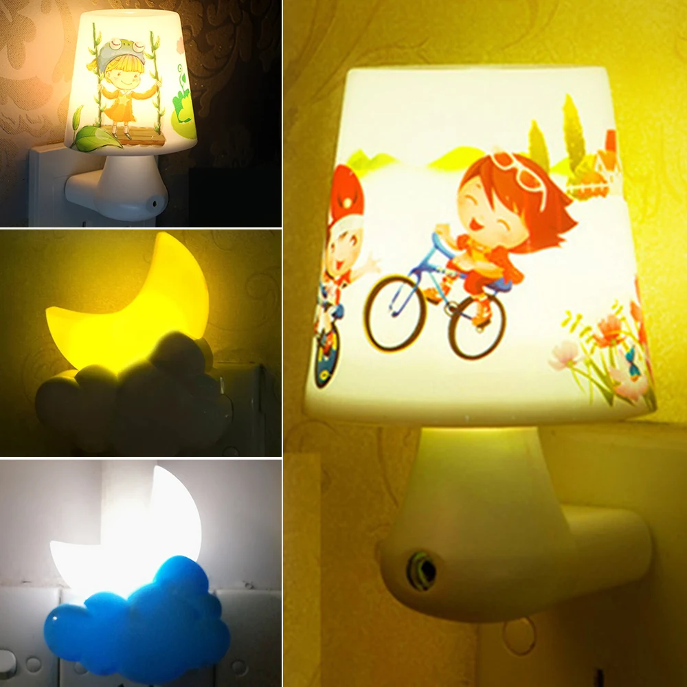 Светодиодный ночной Светильник Луны и облаков Велоспорт Форма Сенсор Управление