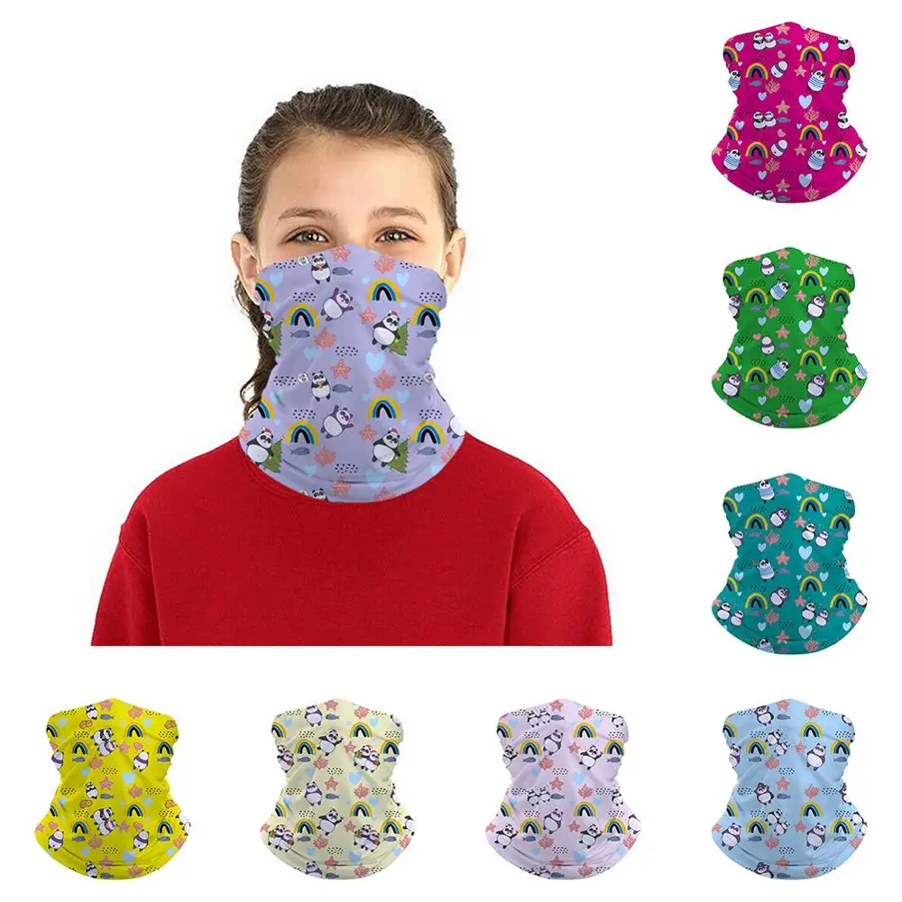 

Cute Unlucky Bear Cartoon Pattern Children Around Neck Scarf Turban Soft Multi-Function Bandana Gaiter Sport Hairband