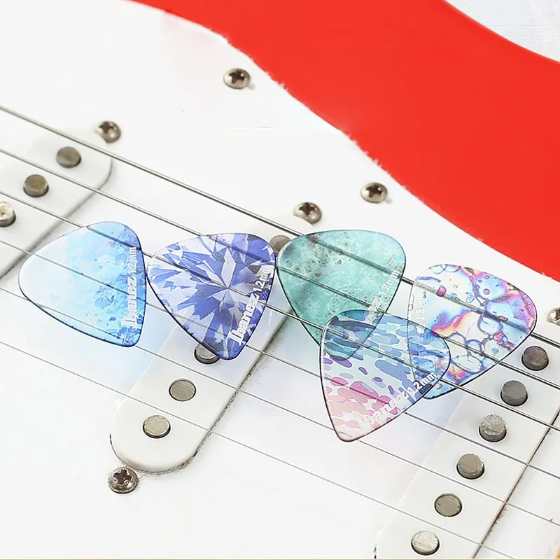 ibanez kaleido serie gitarre picks für vermittler akustische elektrische guitarra ukulele zubehör transparent bunte gitarre pick free global
