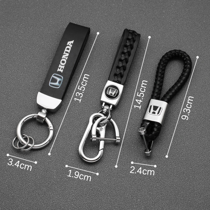 1 шт. автомобильный Стайлинг брелок металлический + кожаный для ключей Honda CRV HRV City