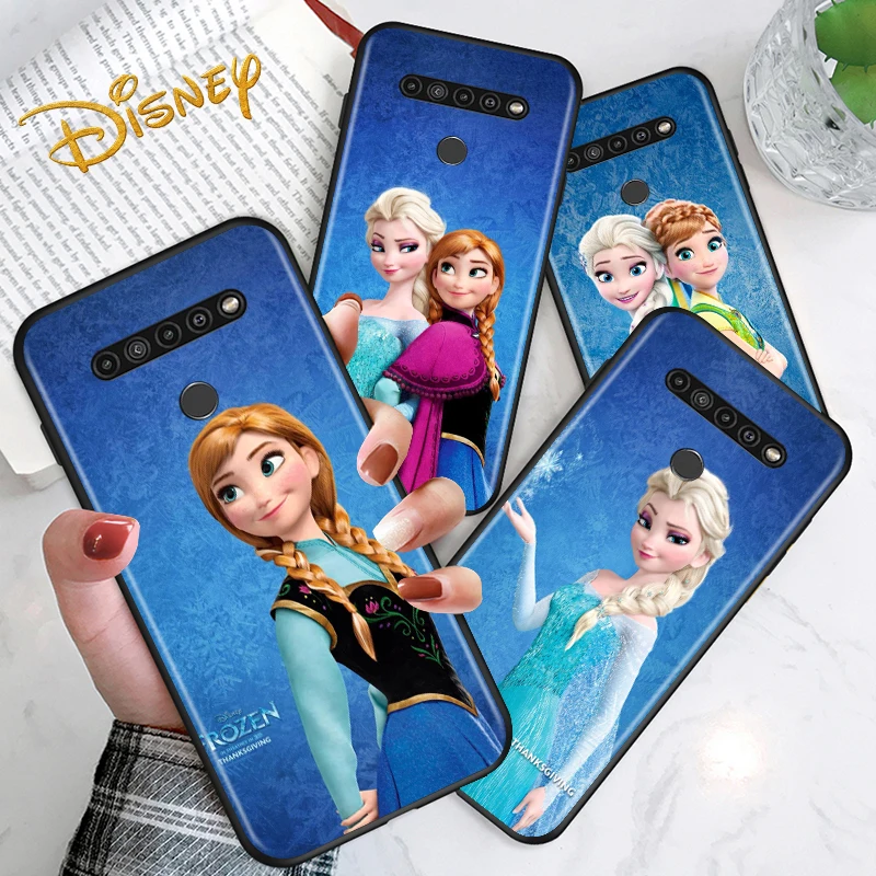 

Princess Aisha and Anna for LG G8 G8S G8X V30 V35 V40 V50 V60 ThinQ Q60 K40 K50 K30 K41 K51 K61 K71 K22 Black Phone Case