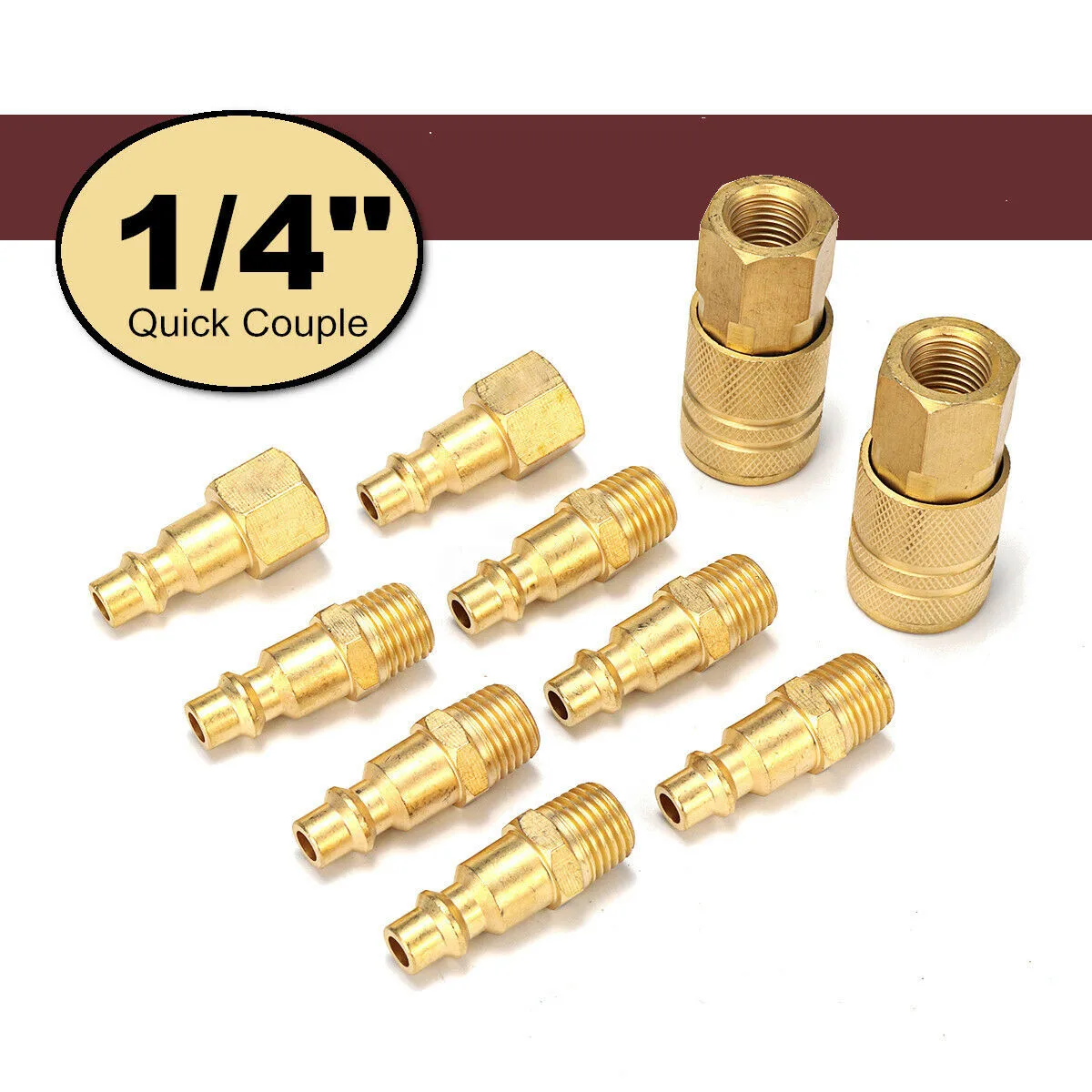 

Hose Coupler Line Kit Plug Equipment Quick Set 1/4\\\" NPT 10PCS Adapter Air