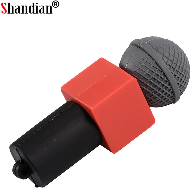 Cartoon Microphone USB 2.0 Flash Drive 4GB 8GB 16GB 32GB 64GB 128GB Gift Pen Drives Promotion Memory Stick Real Capacity U Disk |