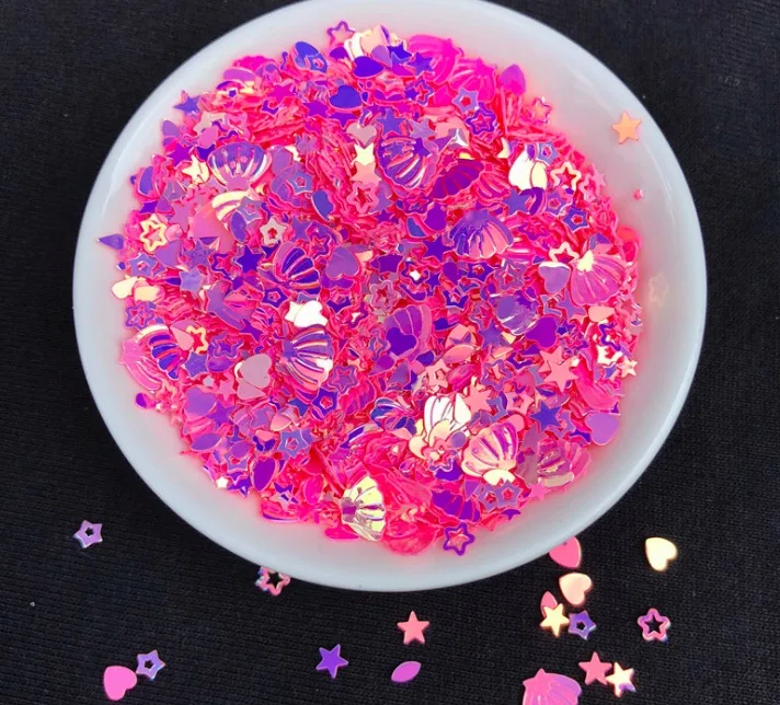 12 г/лот Slime Подвески ПВХ DIY Морская звезда оболочки шарма сердца для Slime наполнители Подвески UV шармы - Окраска металла: 16