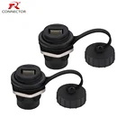 1 шт., адаптер RJ45 CAT.6CAT.6A, сетевой разъем D-типа, гнездовые розетки RJ45, 8P8C, водонепроницаемыйзащитный