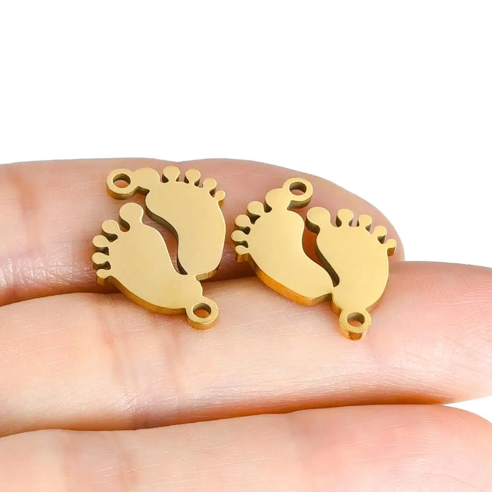 10 шт./лот золотые подвески из нержавеющей стали подходят для браслета коннектора