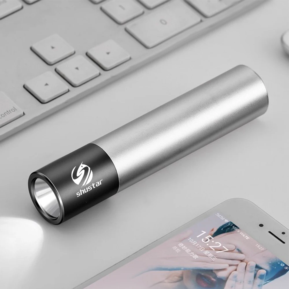Перезаряжаемый USB мини светодиодный фонарик 3 режима освещения водонепроницаемый фонарь телескопический зум стильный портативный костюм для ночного освещения