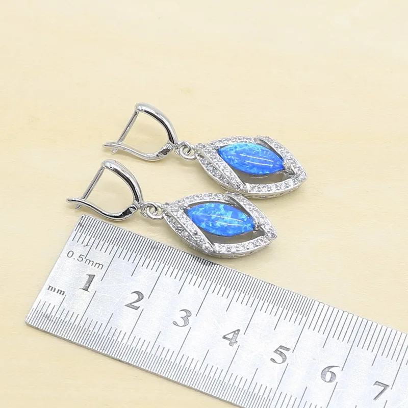 Серебряные Ювелирные наборы для женщин роскошные серьги из стерлингового