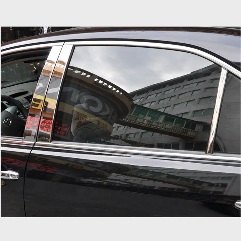 Стайлинг автомобиля из нержавеющей стали окна хромированные стойки Крышка