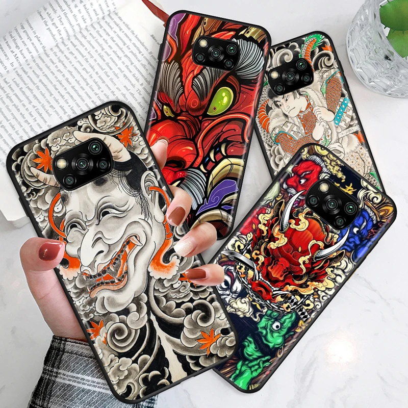 

Japan Samurai Swordsman For Xiaomi Poco X3 NFC GT M3 M2 X2 F3 F2 Pro C3 F1 Mi Play Mix 3 A2 A1 6X 5X Black Phone Case