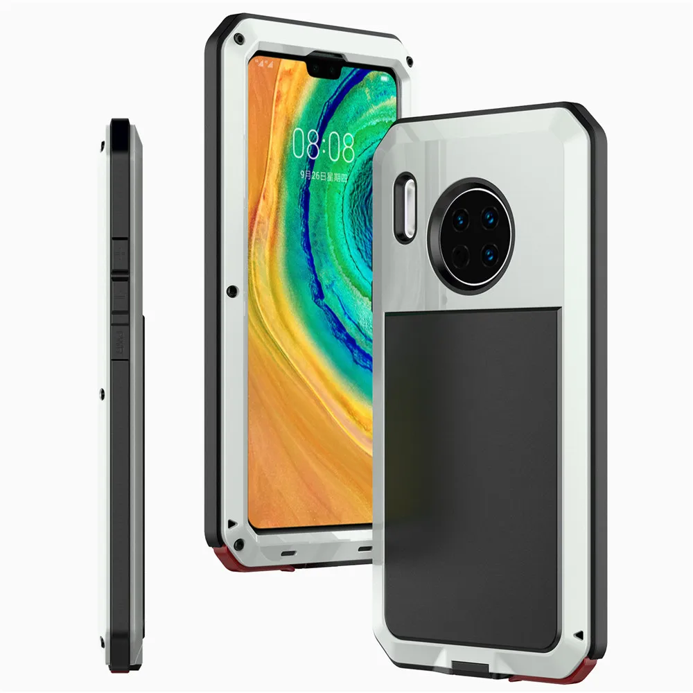 

Противоударный металлический бронированный чехол для телефона Huawei Mate 20 Pro Mate 30 Pro, роскошный алюминиевый чехол с полным покрытием для Huawei Mate ...