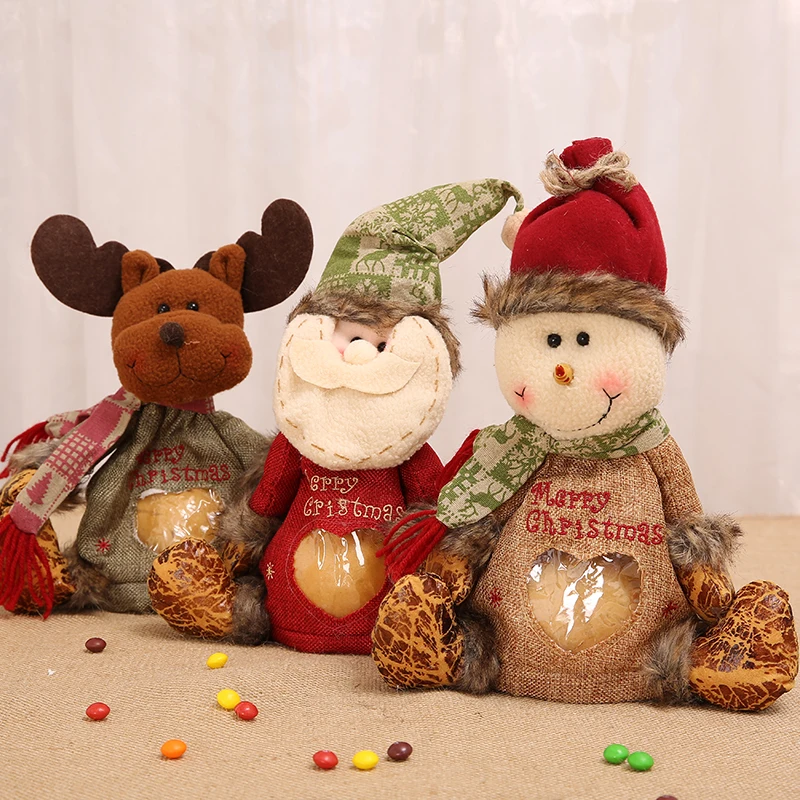 

Новогодние украшения, Рождественское украшение, подарок для детей, Упаковочная Сумка для фруктов, зимний праздничный Подарочный пакет для ...