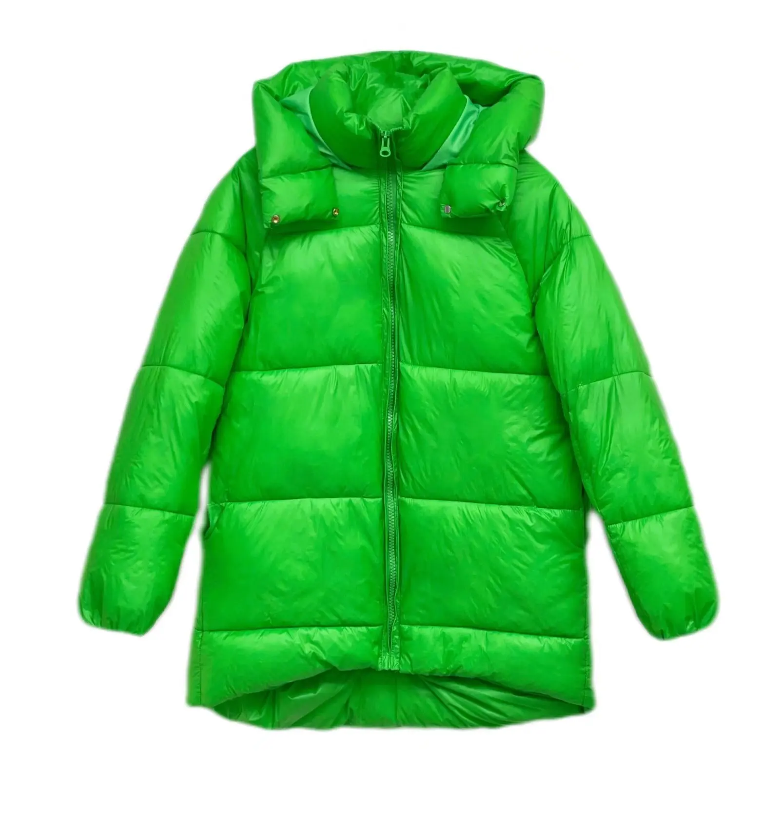 ZA 2021 Winter Down Jacket Collection Fashion Solid Stand-up Collar Women Coat Elegance Oversize Hooded Women's Jackets