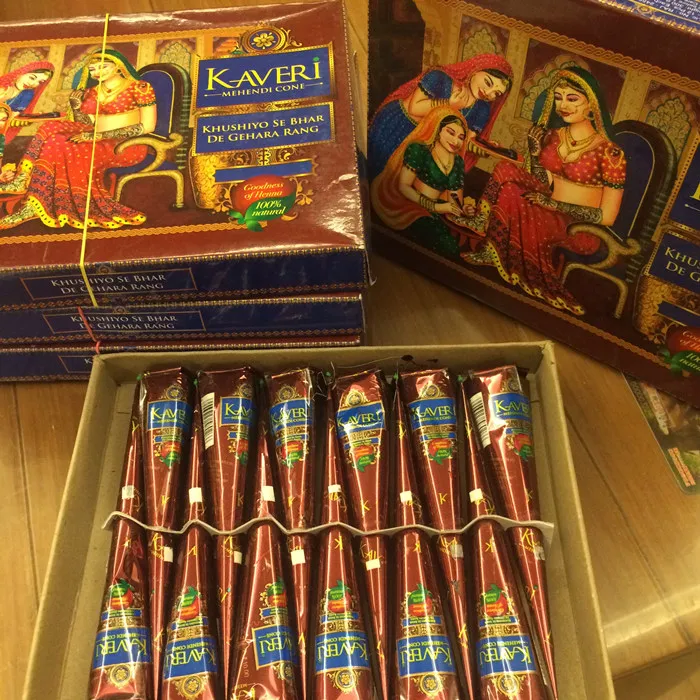 12 шишек хны индийская паста для татуировок черная коричневая красная белая полых