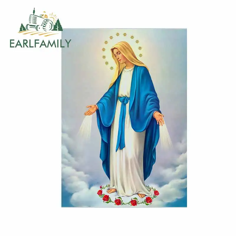 EARLFAMILY 13 см x 9 1 для Девы Марии безупречный концепции мультфильм Ван наклейки